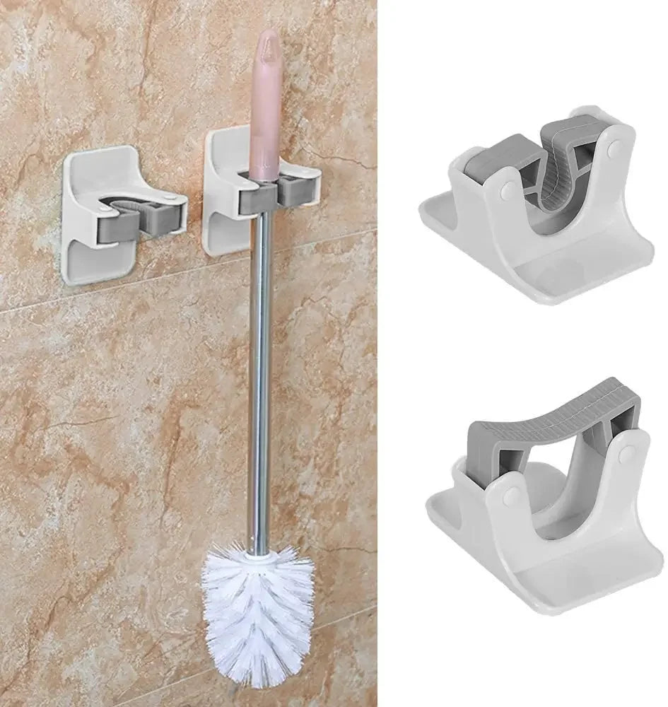 Besenhalter Wandmontage, Besengreifer hält Besen und Kehrschaufel für Zuhause, Küche, Garten, Garagen-Aufbewahrungssysteme, 2 Stück